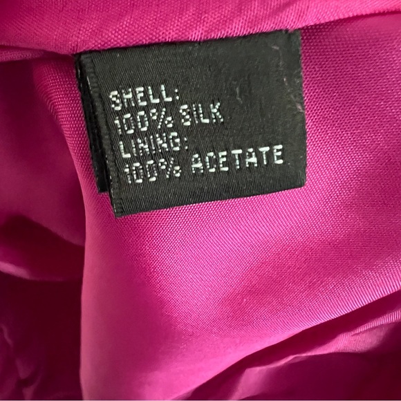 Carmen Marc Valvo Women's Sleeveless Silk Dress Fuchsia Pink Size 10 NWT - Picture 5 of 8